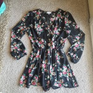 Emerald Sundae Floral Rhomper